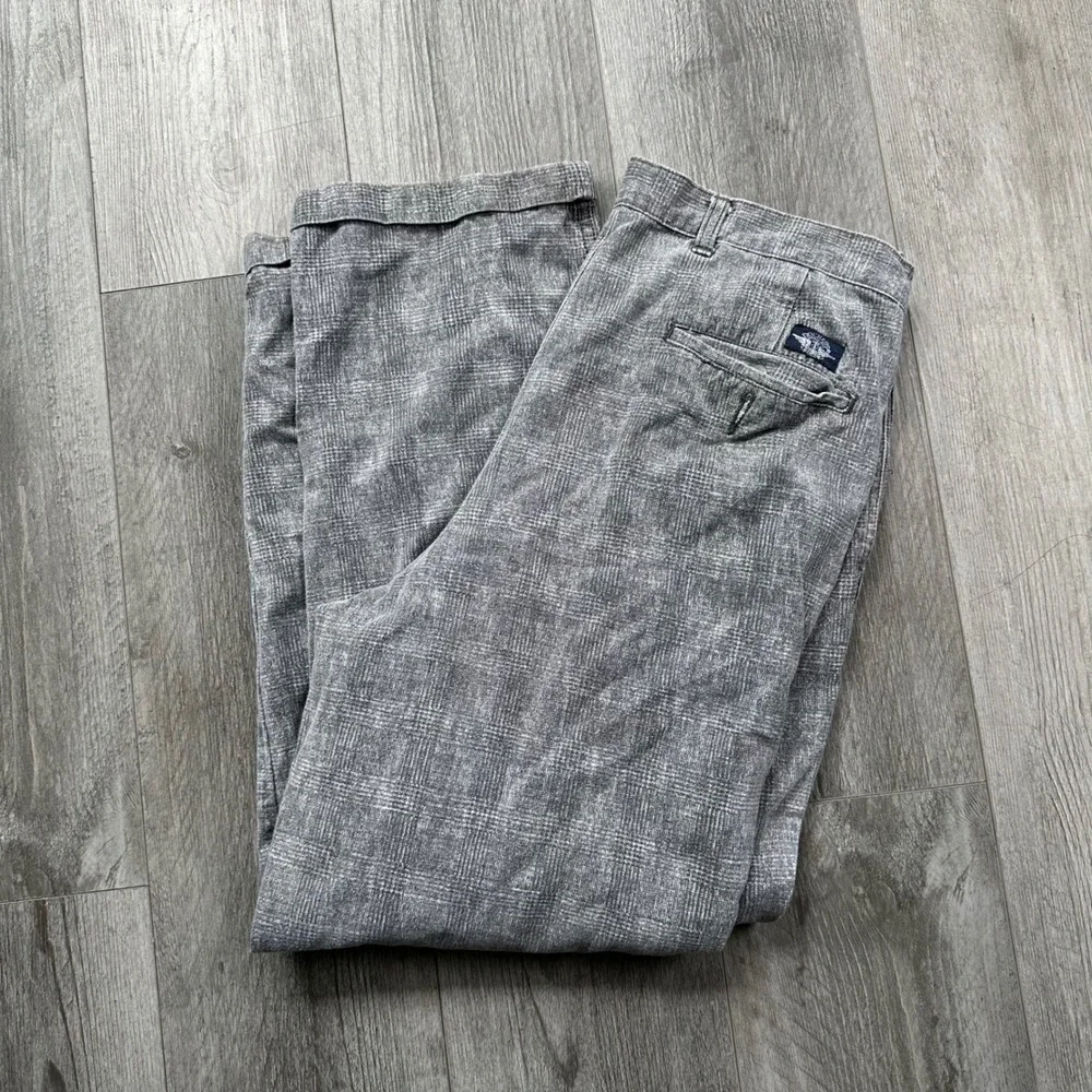 Vintage Dockers Grey Plaid Casual Pants Men's 34x30 Straight Fit